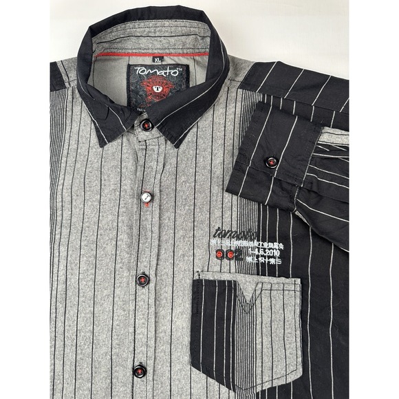 Tomato Stores Shirt Mens/Teen Shirt XL(Photos!) Button Front Long Sleeve AWSOME! - Picture 1 of 16